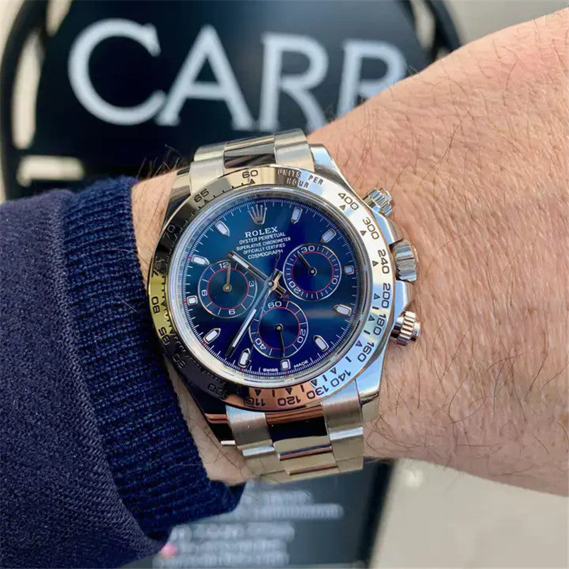 Cosmograph Daytona m116509-0071 Blue Index Oyster 40mm Watch 3