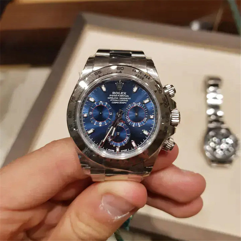 Cosmograph Daytona m116509-0071 Blue Index Oyster 40mm Watch 4