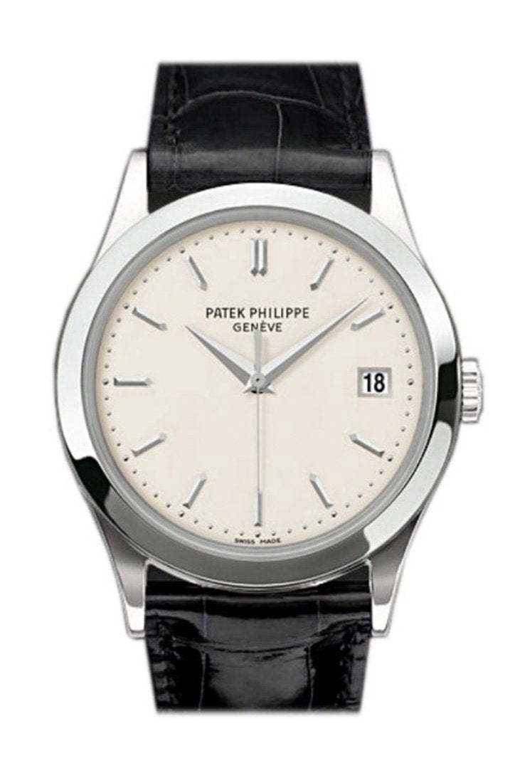 Patek Philippe Calatrava Opaline White Dial 18kt White Gold Men's Watch 5296G-010 2