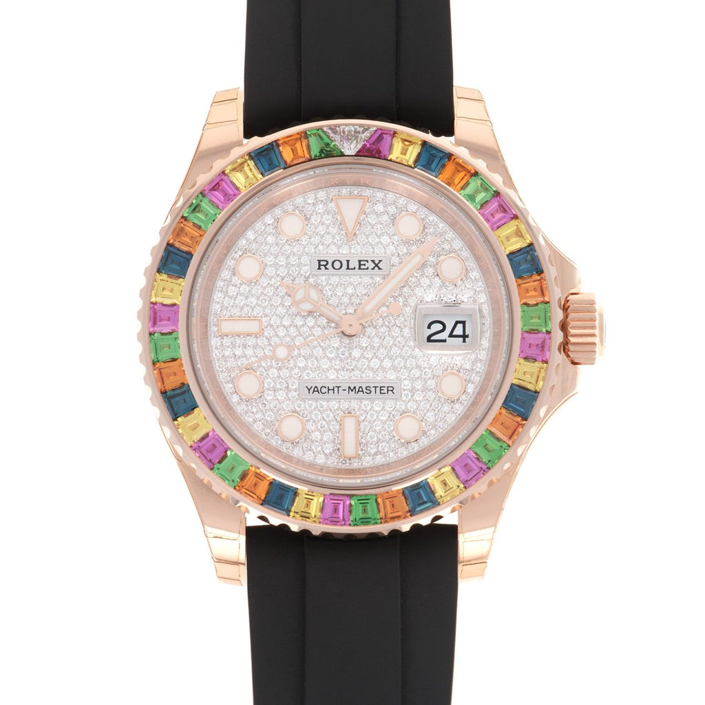 Yacht Master 116695SATS 40mm Everose Gold Diamond Dial 1