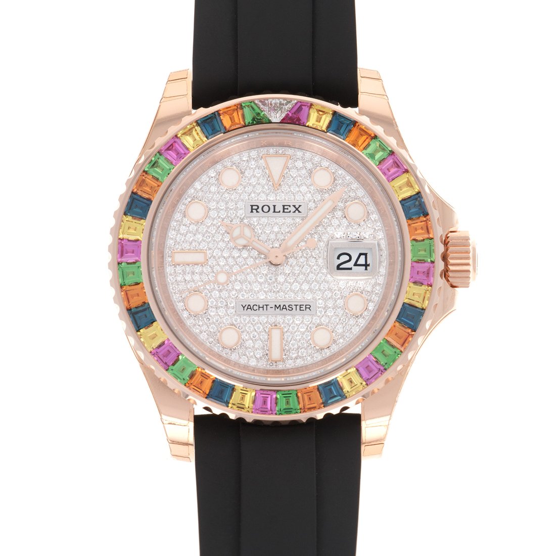 Yacht Master 116695SATS 40mm Everose Gold Diamond Dial 1