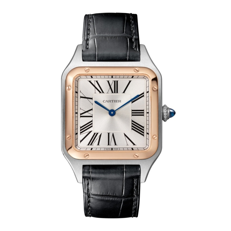 Cartier Santos Stainless Steel & 18K Rose Gold Men’s Watch, W2SA0017 1