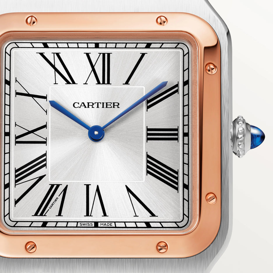 Cartier Santos Stainless Steel & 18K Rose Gold Men’s Watch, W2SA0017 2