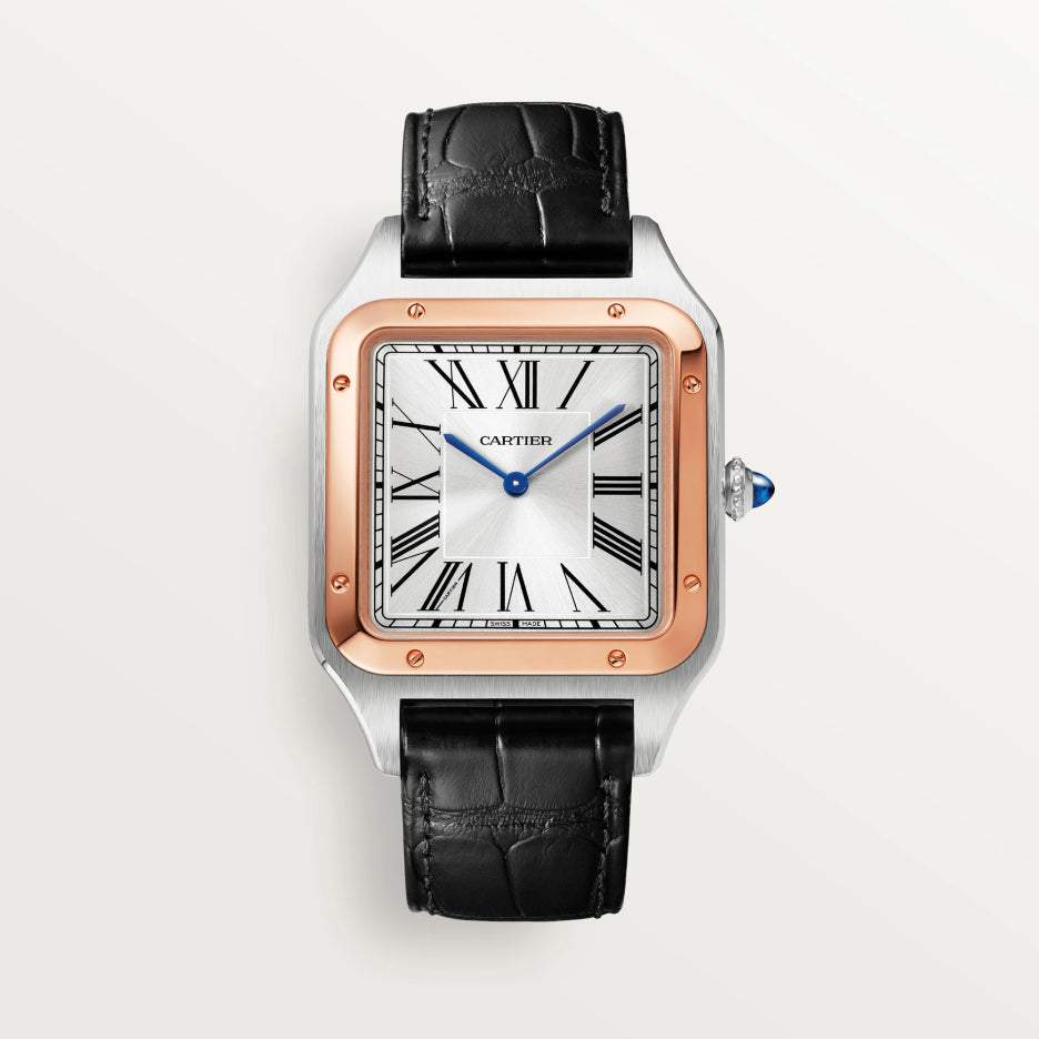 Cartier Santos Stainless Steel & 18K Rose Gold Men’s Watch, W2SA0017 6