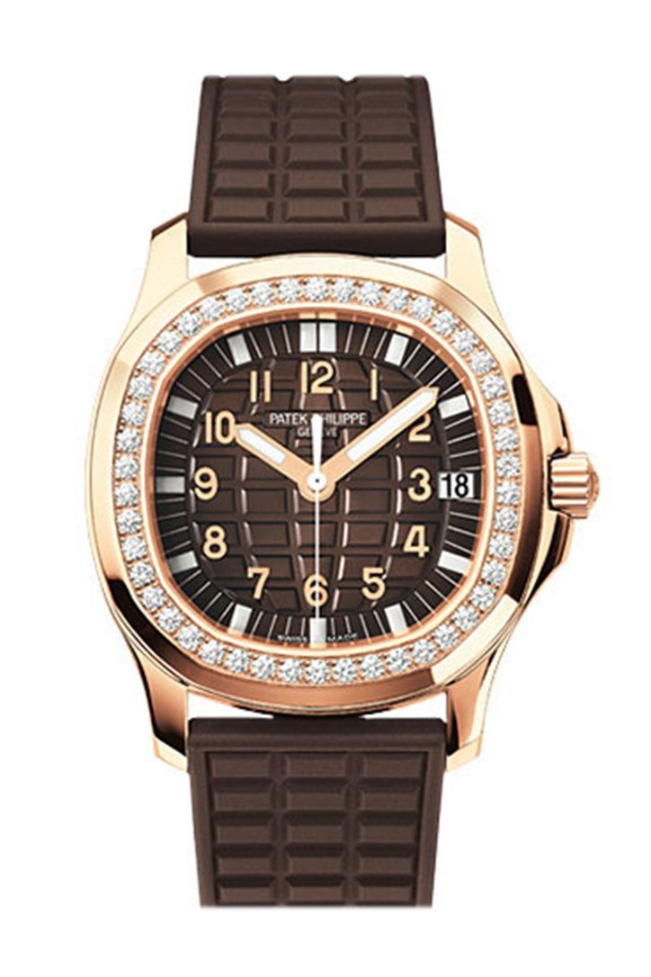 Patek Philippe Aquanaut Luce Automatic Diamond Brown Dial Ladies Watch 5068R-001 1