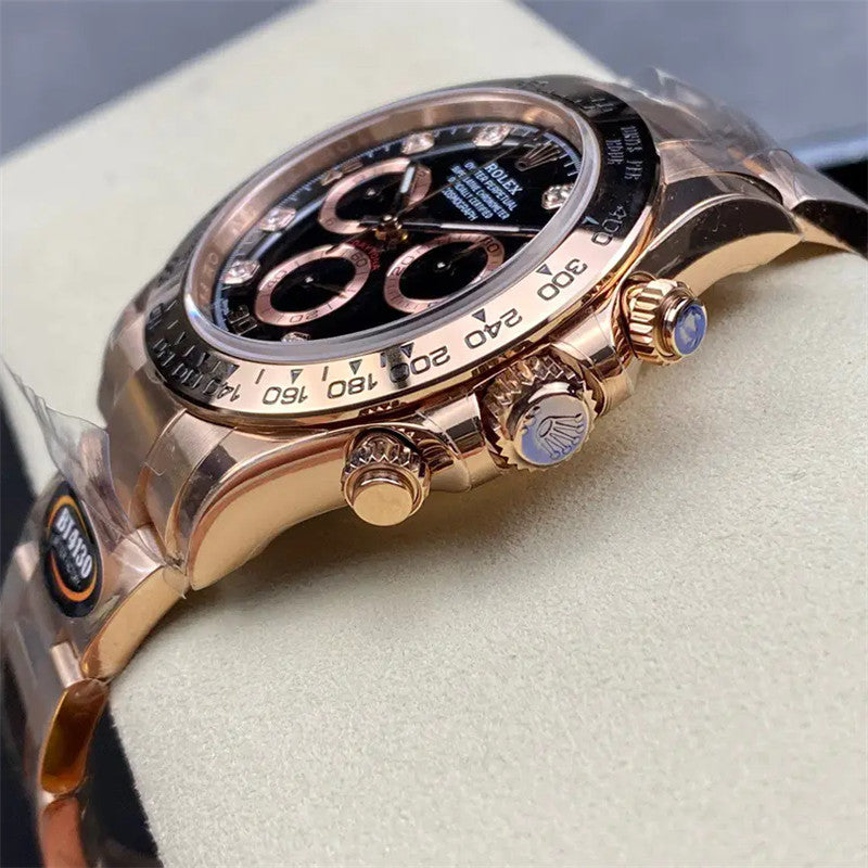 Cosmograph Daytona m116505-0015 40mm Everose Gold Black Diamond Dial Watch 4