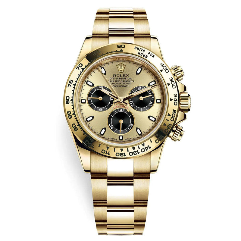 Cosmograph Daytona m116508-0014 Champagne Black Index Oyster 40mm Watch 1