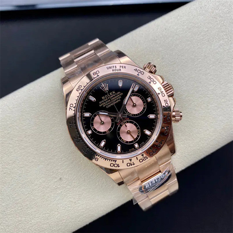 Cosmograph Daytona m116505-0008 Everose Gold 40mm Black Index Dial Watch 2