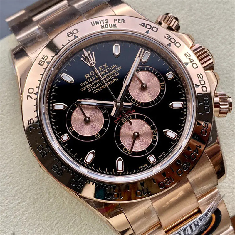 Cosmograph Daytona m116505-0008 Everose Gold 40mm Black Index Dial Watch 3