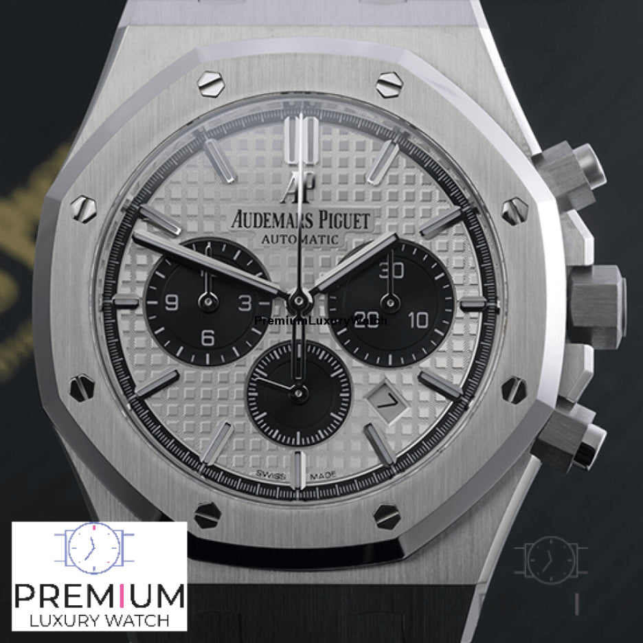 Audemars piguet Royal Oak Selfwinding 41MM Chronograph Silver Watch 7