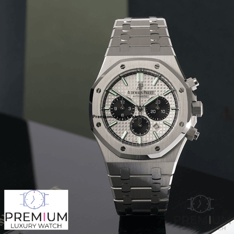 Audemars piguet Royal Oak Selfwinding 41MM Chronograph Silver Watch 8