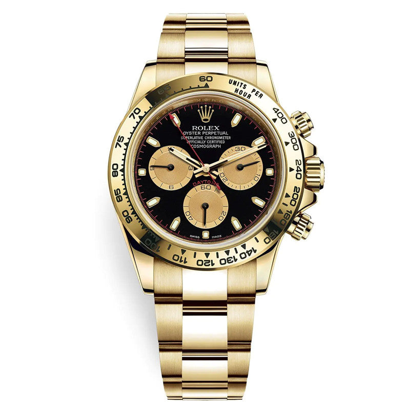 Cosmograph Daytona m116508-0009 Black Champagne Index Oyster 40mm Watch 1