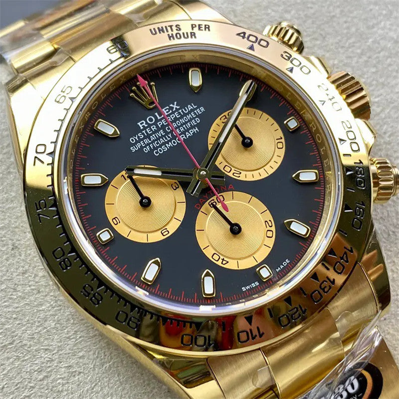 Cosmograph Daytona m116508-0009 Black Champagne Index Oyster 40mm Watch 3