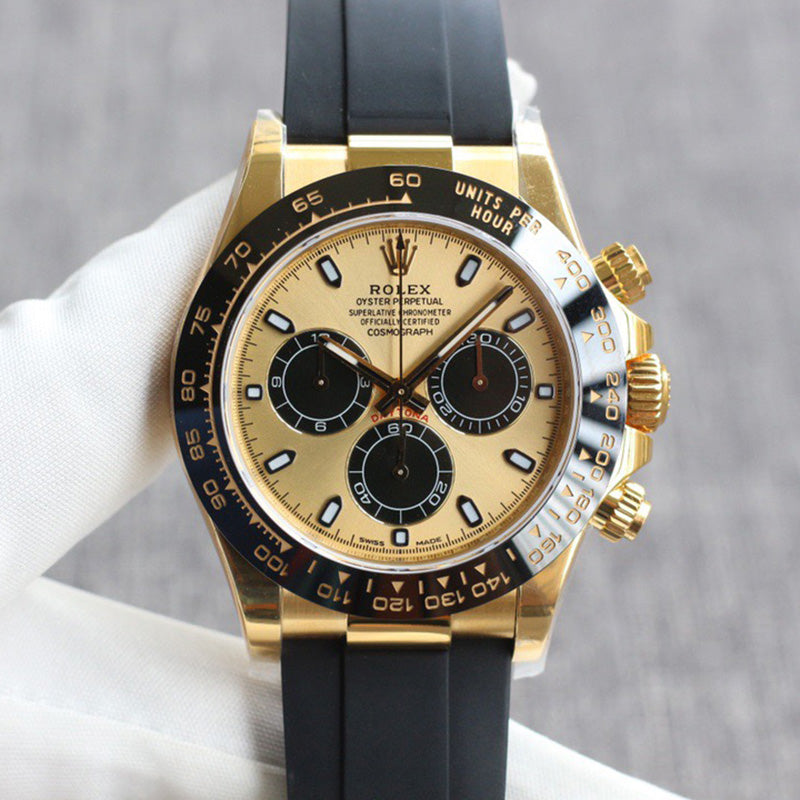 Cosmograph Daytona M116518ln-0048 Champagne Black Oysterflex 40mm Watch 4