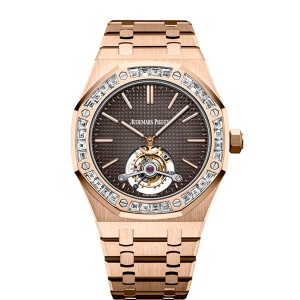 Audemars Piguet Royal Oak Tourbillon Extra-Thin 18K Pink Gold & Diamonds Men's Watch 1