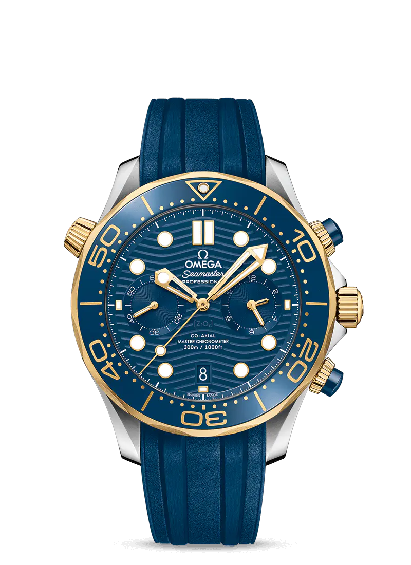 Seamaster Diver 300m CHRONOGRAPH yellow gold Blue 44mm 1