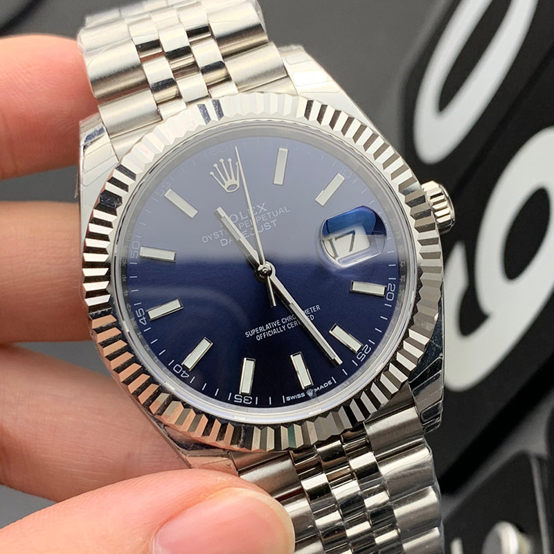 Datejust 126334 Blue Index Oyster 41mm&36mm Stainless Steel Watch 2