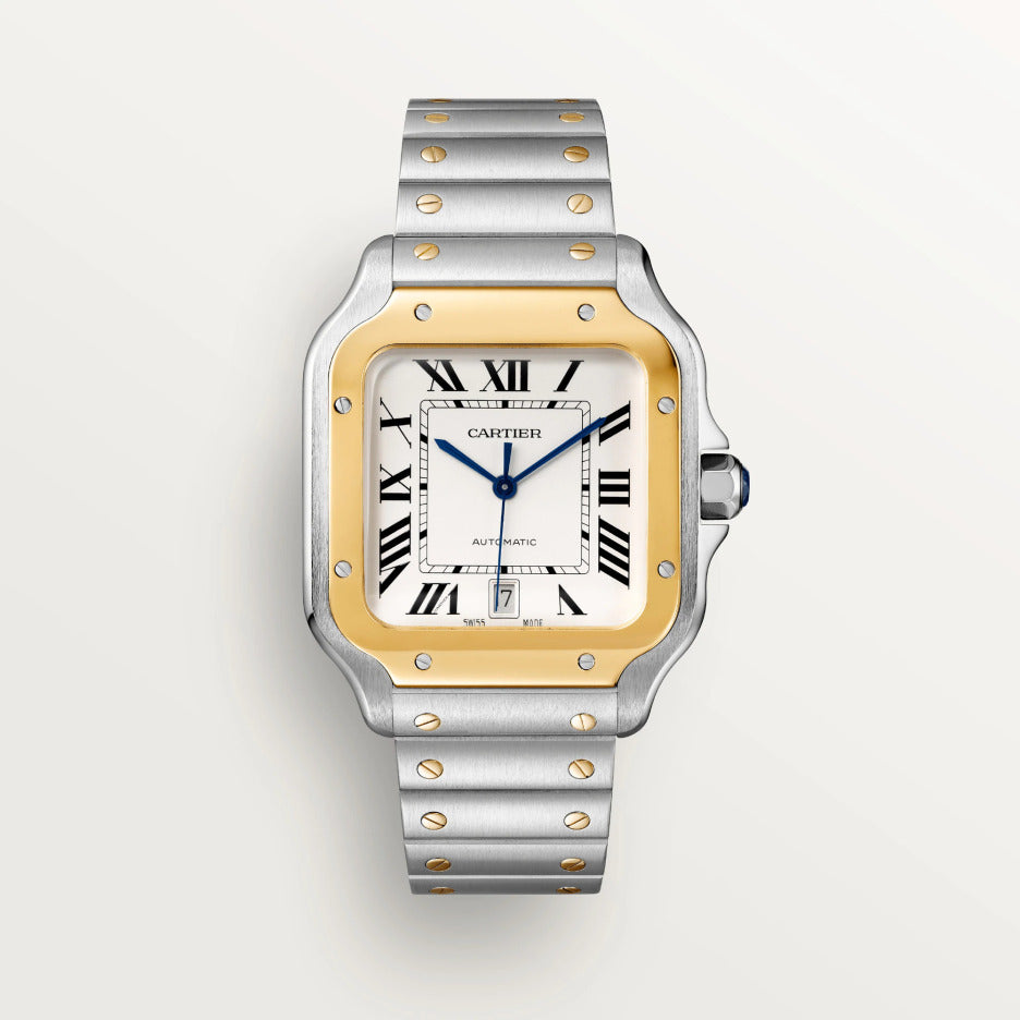 Cartier Santos Stainless Steel & 18K Yellow Gold Men’s Watch, W2SA0006 1
