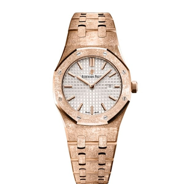 Audemars Piguet Royal Oak Frosted Gold Silver dial, 33mm, 18k Rose gold, 67653OR.GG.1263OR.01 1