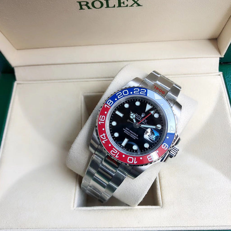 GMT-Master II 126710BLRO 40mm Blue Red Pepsi Bezel Oyster Bracelet Watch 5