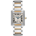 Cartier Tank Francaise Steel Yellow Gold Silver Dial Mens Watch W51005Q4 1