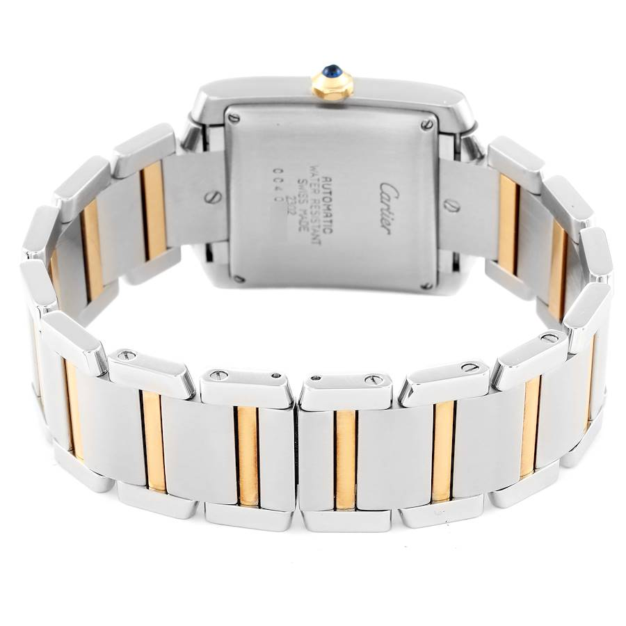 Cartier Tank Francaise Steel Yellow Gold Silver Dial Mens Watch W51005Q4 6