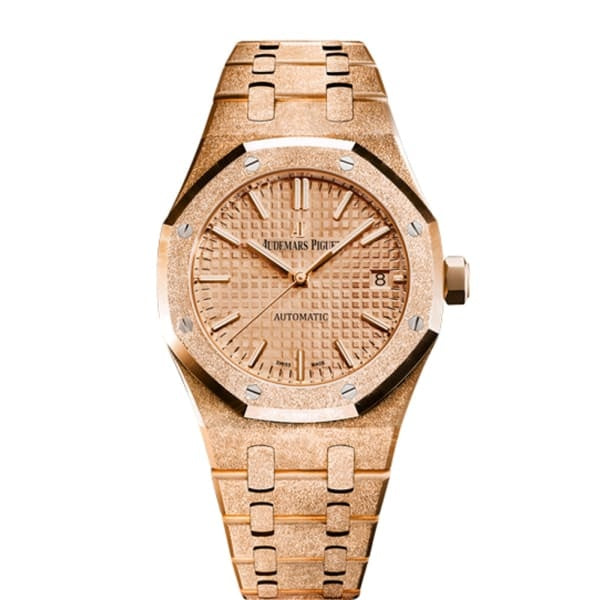 Audemars Piguet Royal Oak Frosted Gold, Rose dial, 37mm, 18k Rose gold, 15454OR.GG.1259OR.03 1