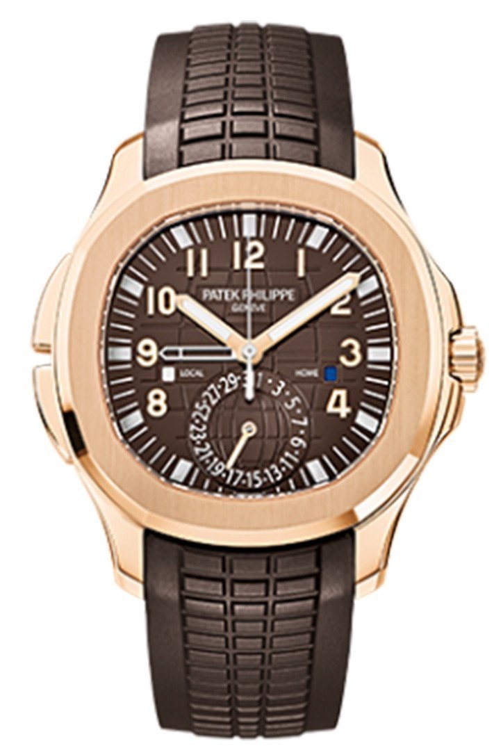 Patek Philippe Aquanaut Brown Embossed Arabic Dial Rose Gold Composite Men's Watch 5164R-001 1