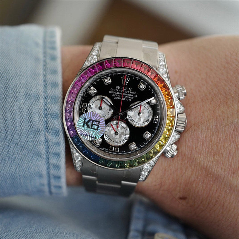 Cosmograph Daytona 116599 RBOW Diamond Silver Stainless Steel 40mm 5