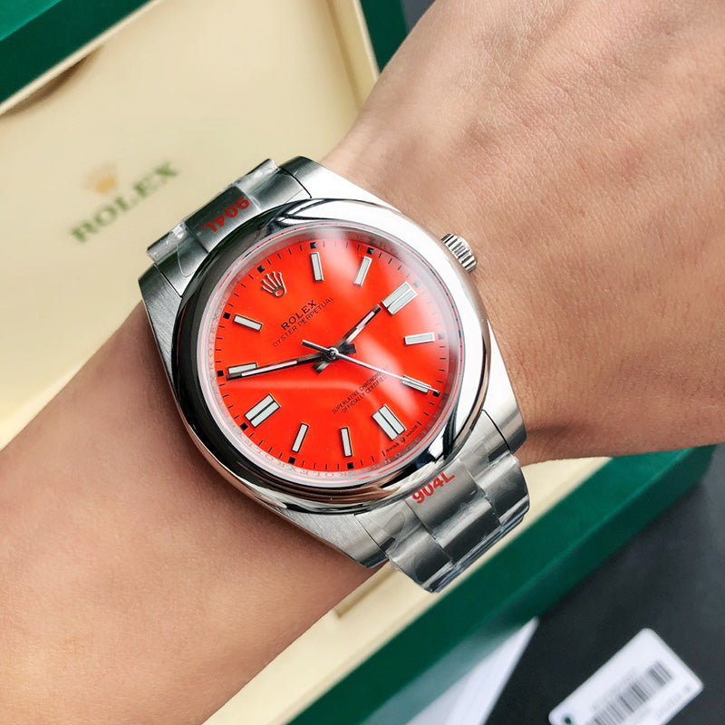 Oyster Perpetual 124300 41mm&36mm Red Dial 2