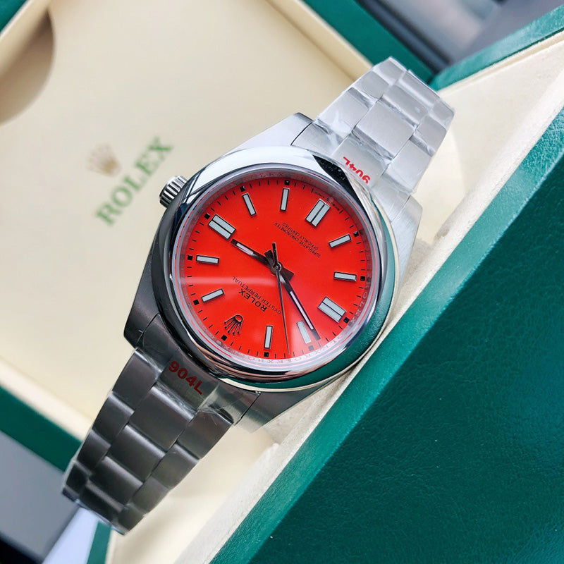 Oyster Perpetual 124300 41mm&36mm Red Dial 5