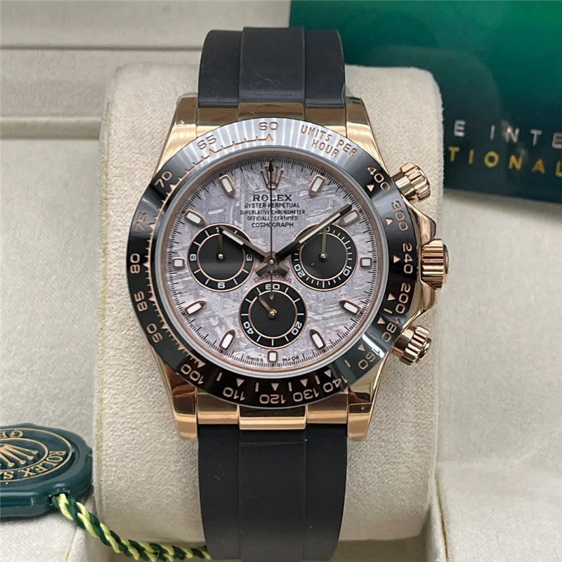 Cosmograph Daytona m116515ln-0055 40mm Meteorite Dial Oysterflex Everose Gold Watch 2