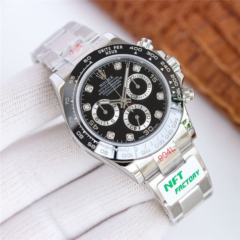 Cosmograph Daytona 116519 Black Diamond Dial 40mm Watch 1