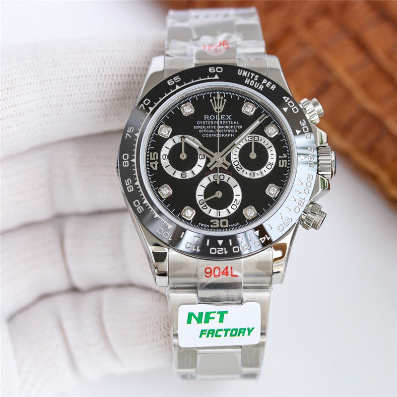Cosmograph Daytona 116519 Black Diamond Dial 40mm Watch 2