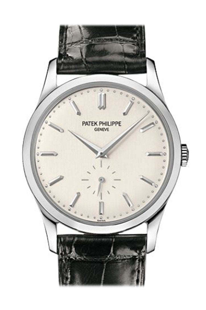 Patek Philippe Calatrava Silver Dial 18 kt White Gold Men's Watch 5196G-001 1
