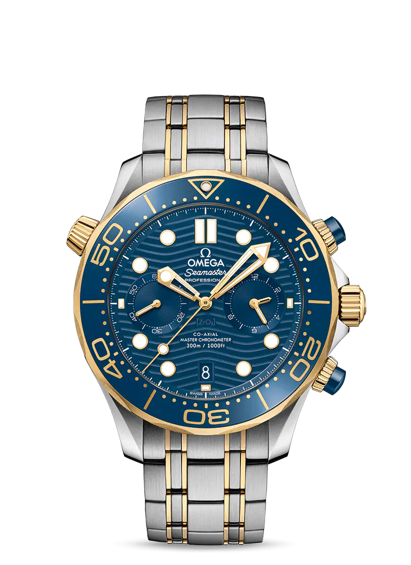 Seamaster Diver 300m CHRONOGRAPH yellow gold Blue 44mm 1