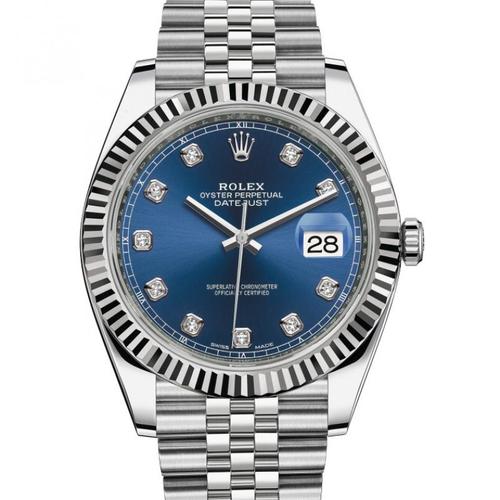 Datejust 126334-0015 Diamond Blue Dial 41mm&36mm Watch 9