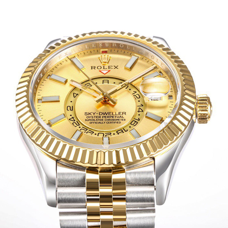 Sky Dweller 326938 42mm Gold Index Dial Watch 6