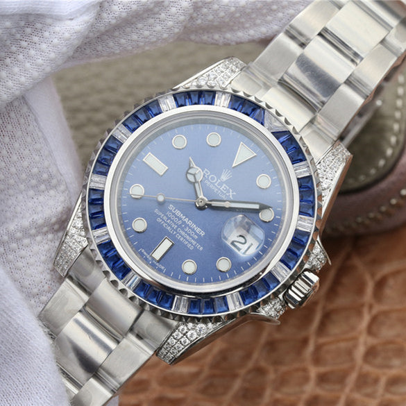 Submariner Silver Blue Diamond 40mm 3