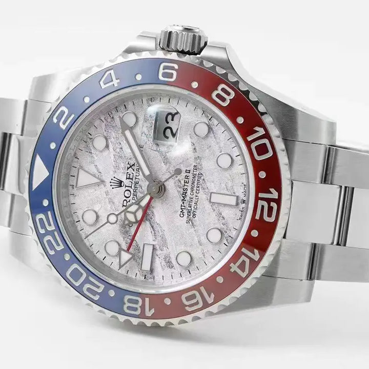 GMT-Master II 126719BLRO Pepsi 40mm White Meteorite Dial Watch 3