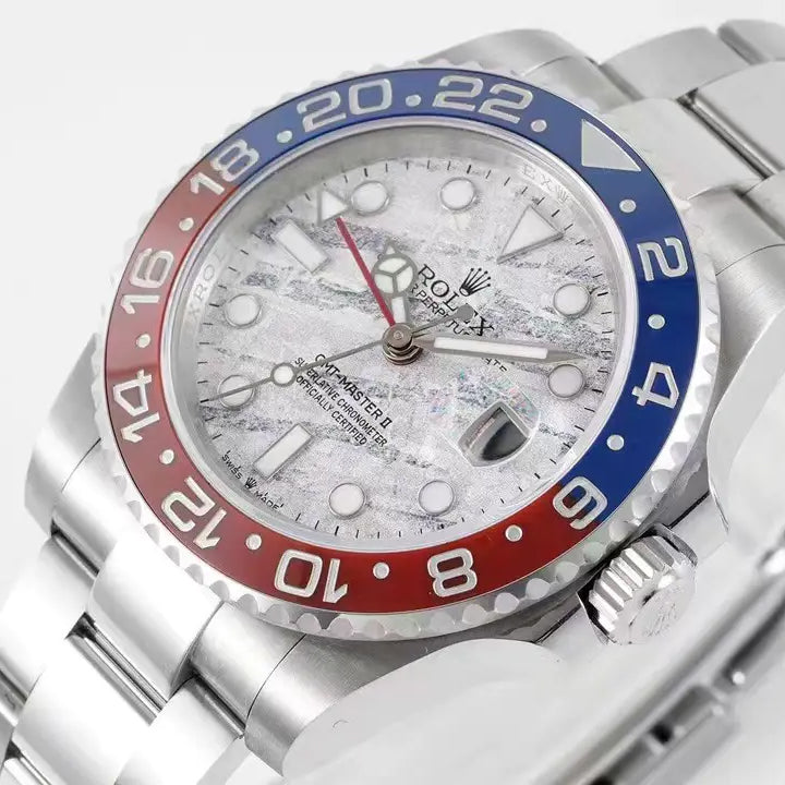 GMT-Master II 126719BLRO Pepsi 40mm White Meteorite Dial Watch 4