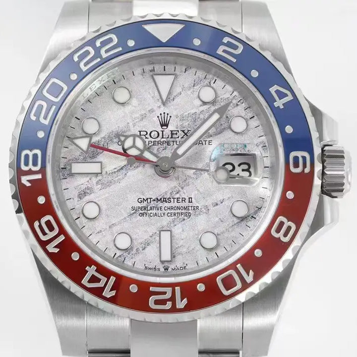 GMT-Master II 126719BLRO Pepsi 40mm White Meteorite Dial Watch 5