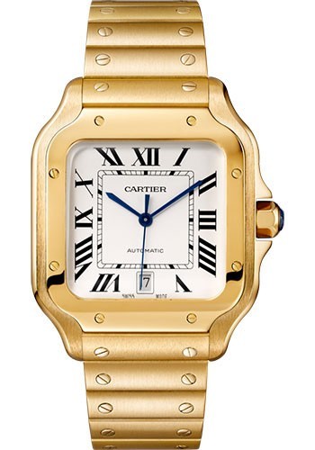 Cartier Santos 18K Yellow Gold Men’s Watch, WGSA0029 1
