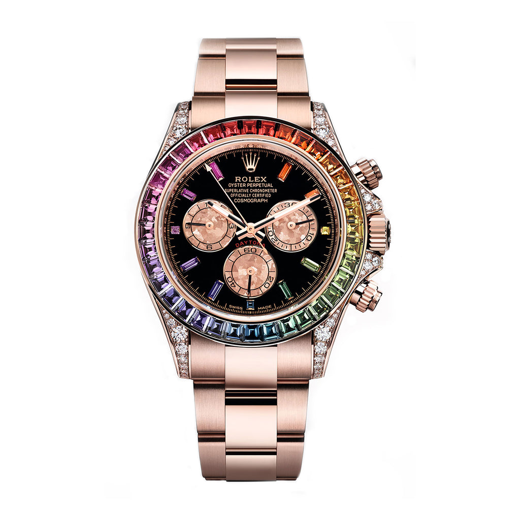 Cosmograph Daytona Rainbow Diamond Rose Gold Stainless Steel 40mm 1