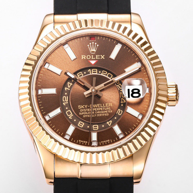 Sky Dweller 326935 42mm Rose Gold Index Watch 3