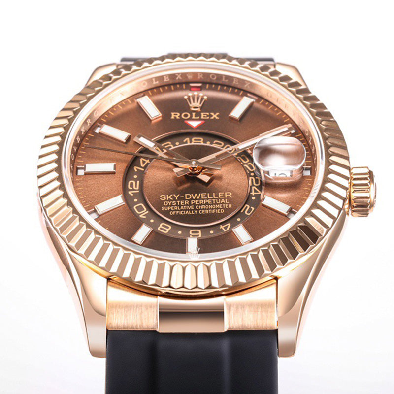 Sky Dweller 326935 42mm Rose Gold Index Watch 6