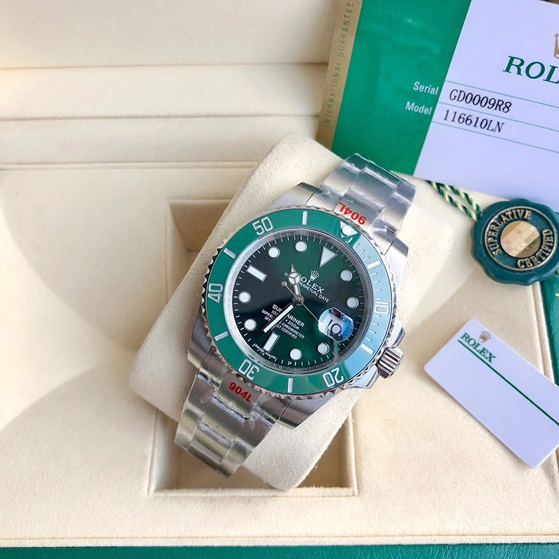 Submariner 116610LV 40mm Green Hulk Dial Watch 6