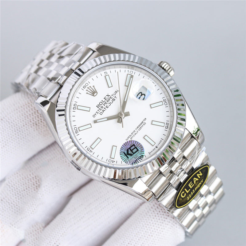 Datejust 126334 White Index Oyster 41mm&36mm Stainless Steel Watch 2