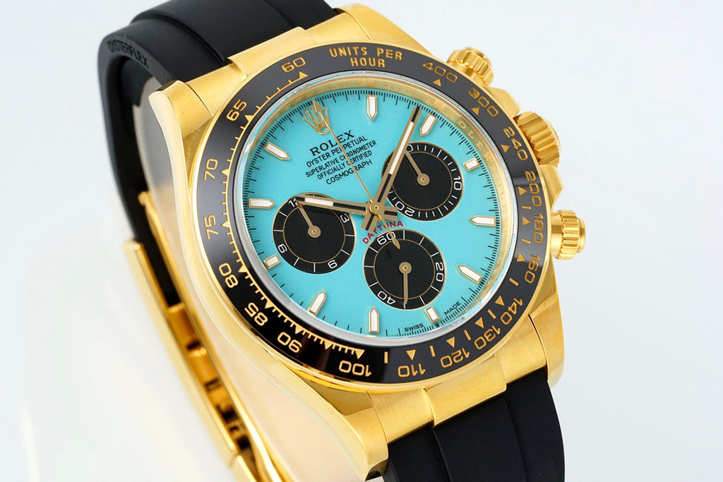 Rolex Cosmograph Daytona Black Rubber band and gold 2