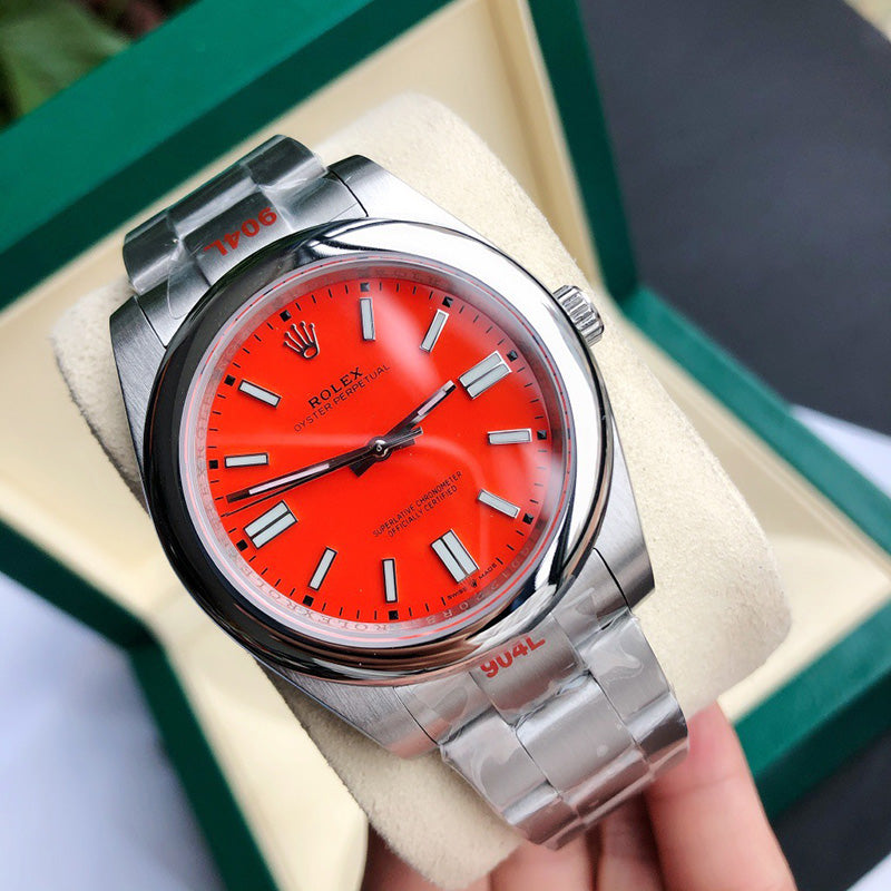 Oyster Perpetual 124300 41mm&36mm Red Dial 3